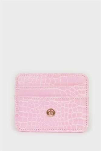 Woman Faux Leather Card Holder