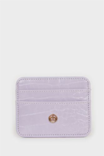 Woman Faux Leather Card Holder