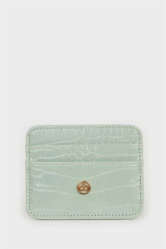 Woman Faux Leather Card Holder