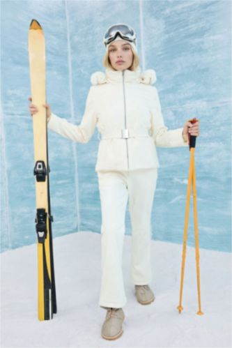 Regular Fit Flared Leg Extra Long Softshell Ski Trousers