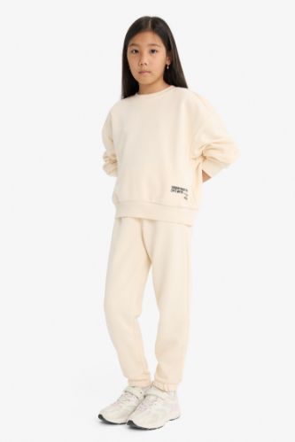 Girl Printed Sweatshirt Sweatpants 2 Piece Set