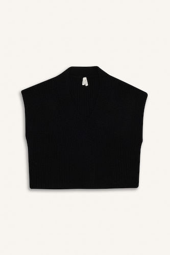 Girl Oversize V-Neck Knit Vest