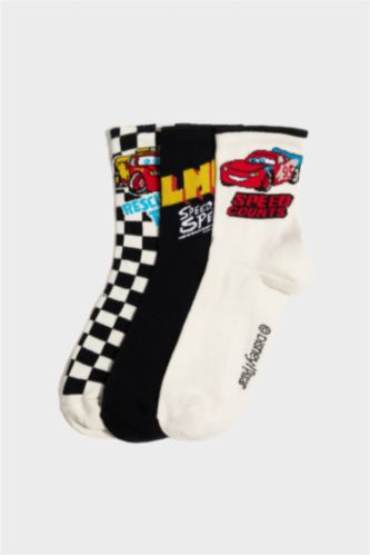 Boy Cars 3 Piece Cotton Long Sockss