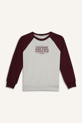 Boy Oversize Embroidered Sweatshirt