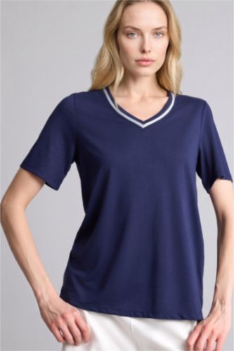 Женщины Синий Regular Fit Short Sleeve T-Shirt