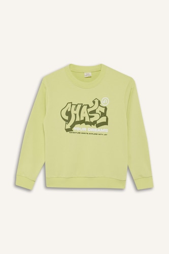 Boy Crew Neck Printed Sweatshirt