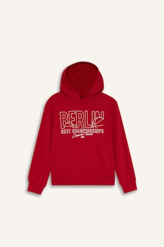 Kapüşonlu Baskılı Sweatshirt Erkek Çocuk