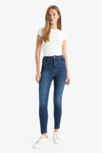 Skinny Fit High Waist Ankle Length Jeans