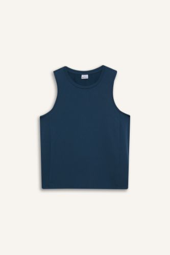 DeFactoFit Slim Fit Dar Kesim Basic Düz Bisiklet Yaka Sporcu Atlet