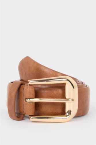 Kadın Büyük Toka Suni Deri Jean Kemeri