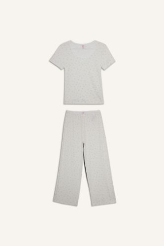 Fall in Love Regular Fit Short Sleeve 2 Piece Set
