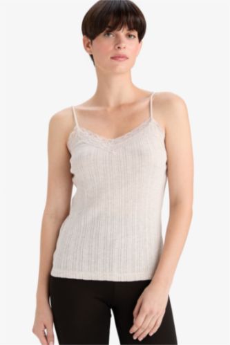 Dantel Detaylı Ribana Atlet-Fall in Love