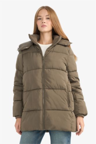 Su Geçirmez Regular Fit Kapüşonlu Parka