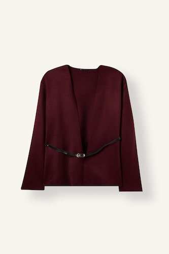 WOMAN Bordeaux Slim Fit Knitwear Cardigan