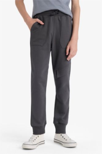 BOYS & TEENS Anthracite Boy Elastic Waist Sweatpants