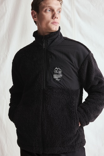 Boxy Fit Sherpa Cardigan
