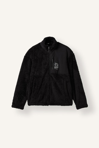 Boxy Fit Sherpa Cardigan