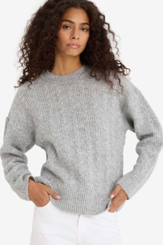 Oversize Fit Crew Neck Knitwear Pullover