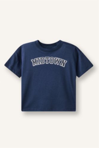 Baby Boys NAVY Regular Fit Printed Short Sleeve T-Shirt