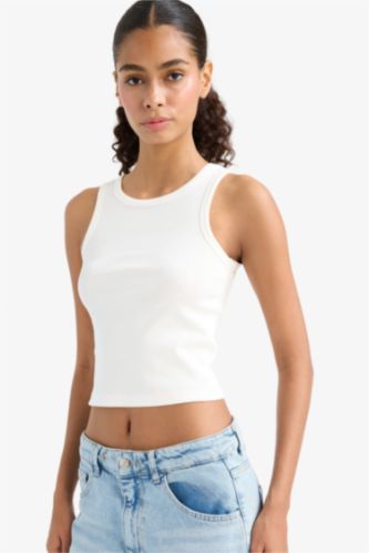 Slim Fit Camisole Halter Collar Tank Top