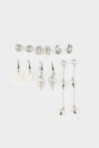 Kadın 6'lı Silver Küpe