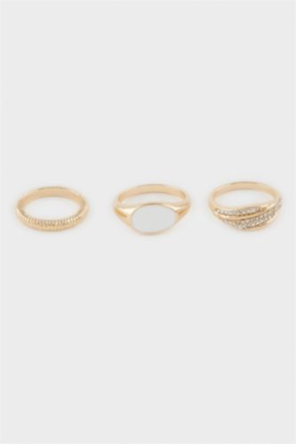 Woman 3 Piece Gold Ring