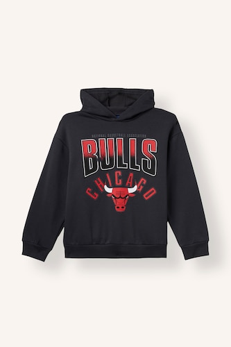Erkek Çocuk - Genç Erkek Koyu Antrasit NBA Chicago Bulls Kapüşonlu Sweatshirt Erkek Çocuk