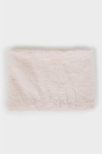 Плюшевый шарф с флисовой подкладкой для девочек