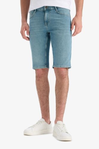 Slim Fit Dar Kesim Jean Bermuda Şort