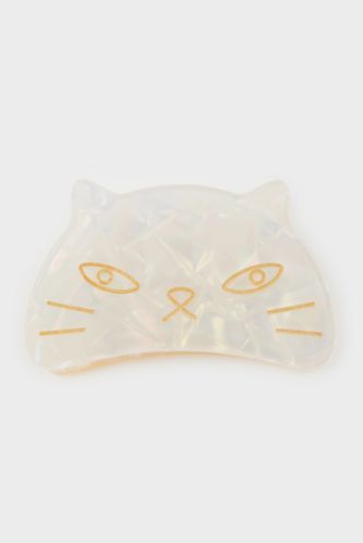 Pince à cheveux avec chat pour femme