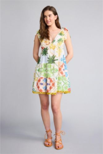 نساء أصفر فستان بحر تروبيكال قصة عادية من Fall in Love