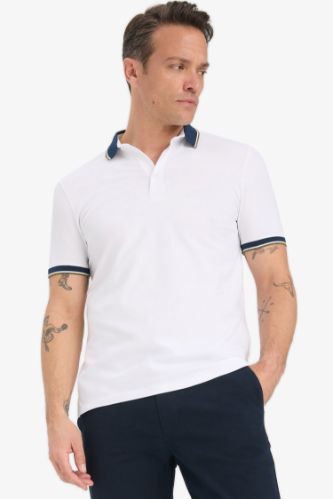 Basic Düz Kısa Kollu Polo Tişört