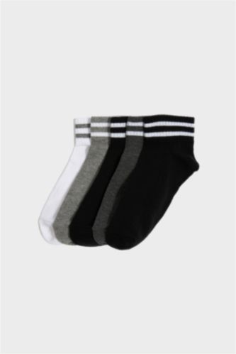 Boy Basic 5 Piece Cotton Short Socks