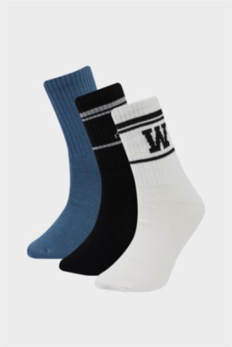 Erkek Çocuk - Genç Erkek Lacivert 3'lü Pamuklu Çorap Erkek Çocuk