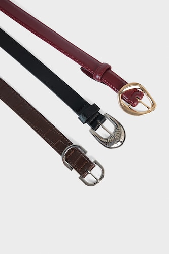 Woman 3 piece Faux Leather Belt