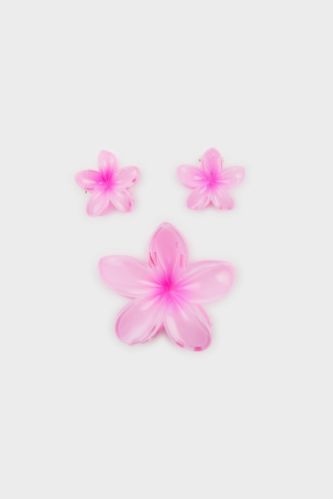 Kadın 3'lü Pembe Lotus Mandal Toka