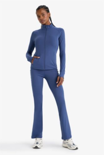 WOMAN Indigo DeFactoFit Flare Wide Leg Trousers