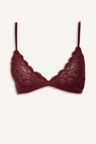 Dantelli Simli Kapsız Pedsiz Balensiz Triangle Bra