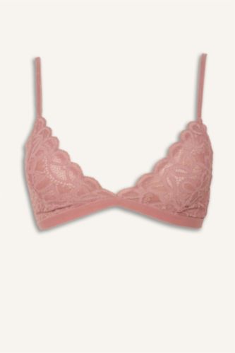 Dantelli Simli Kapsız Pedsiz Balensiz Triangle Bra
