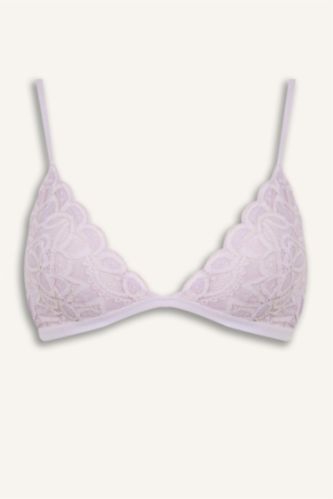 Kadın Açık Lila Kapsız Pedsiz Triangle Bra