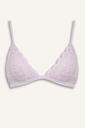 Unpadded Underwire Free Lace Triangle Bra