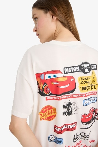 Cars Oversize Fit Printed Short Sleeve T-Shirt