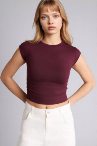 Woman Bordeaux Woman Short Sleeve T-Shirt