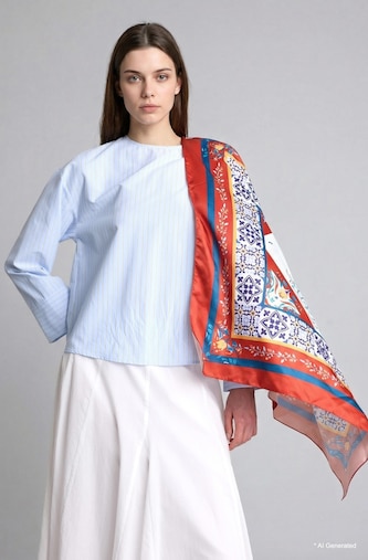 Women Red Woman Foulard