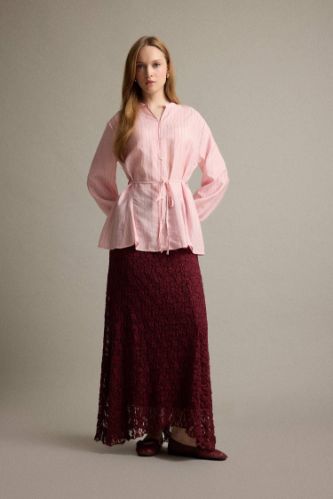 A Cut Lace Maxi Skirt