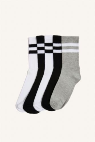 شرابات طويلة قطن رجالي - 5 قطع