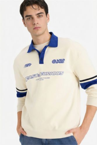 Fast & Furious Boxy Fit Polo Yaka Sweatshirt