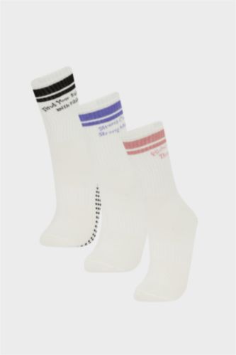 Lot de 3 Chaussettes longues en coton pour femme