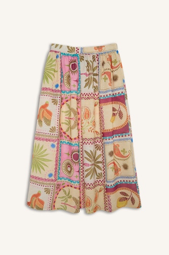 Afra x DeFacto Regular Fit Pink Beach Skirt