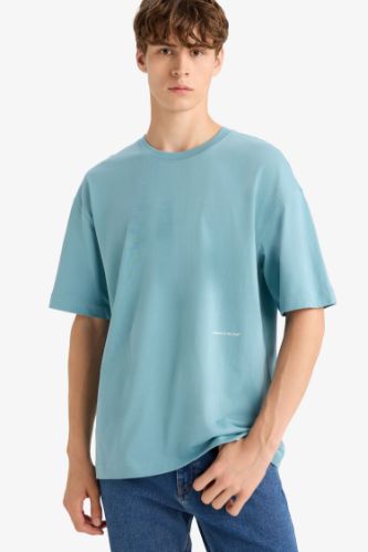 Boxy Fit Crew Neck Short Sleeve T-Shirt
